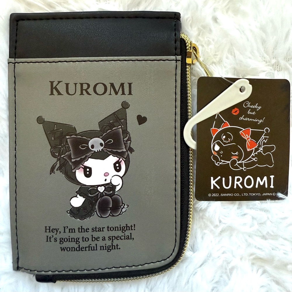 Kuromi wallet Lolita midnight Merokuro Sanrio jirai ryosan card ears ribbon bag